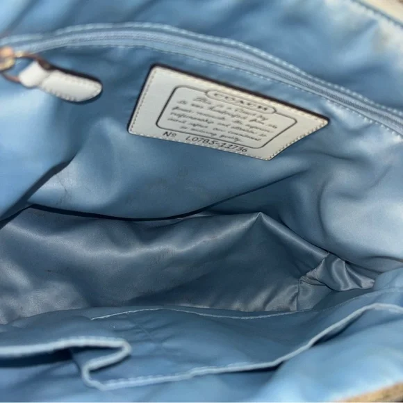 Coach Scarf Print tote purse vintage - Picture 8 of 14